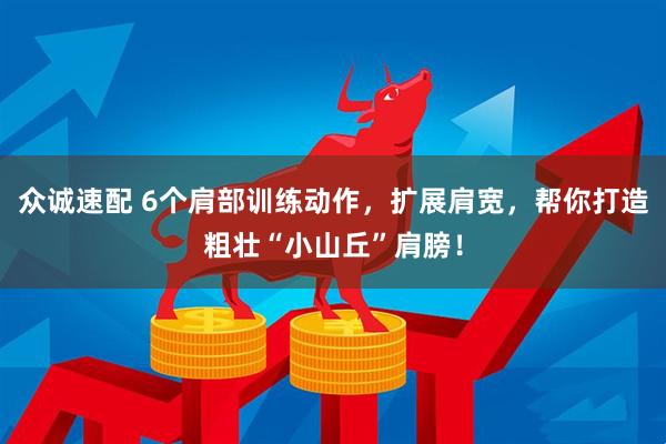 众诚速配 6个肩部训练动作，扩展肩宽，帮你打造粗壮“小山丘”肩膀！